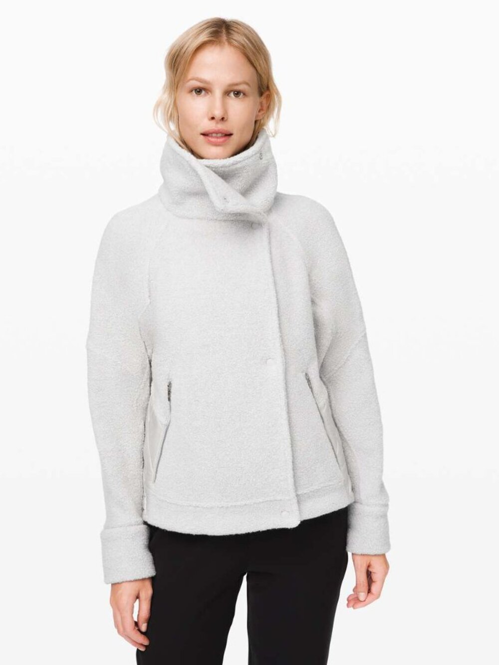 LULULEMON 10 Heathered Ceramic Show Me The Sherpa Jacket Pile Wool Quilted